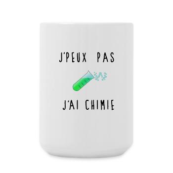 J'peux Pas J'ai Chimie Éprouvette - Grande tasse 440 ml - blanc - Devant