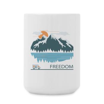 Camping - Grande tasse 440 ml - blanc - Devant