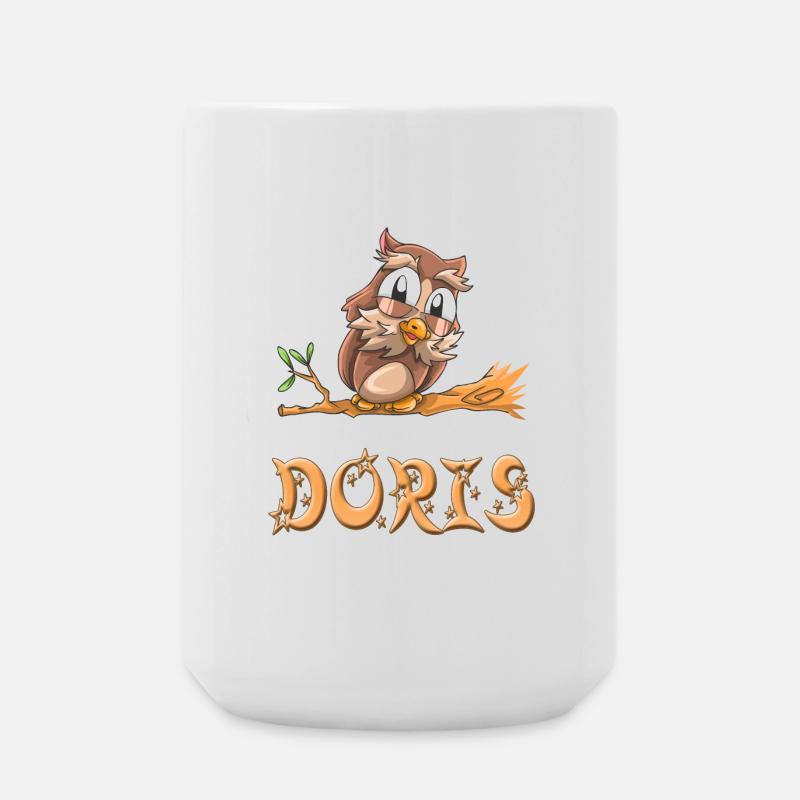 Eule Doris - Große Tasse 440 ml - Weiß
