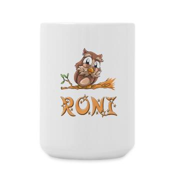 Eule Roni - Große Tasse 440 ml - Weiß - Vorne