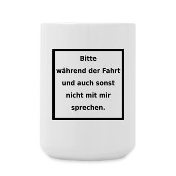Genereller Warnhinweis. (black/white) - Große Tasse 440 ml - Weiß - Vorne