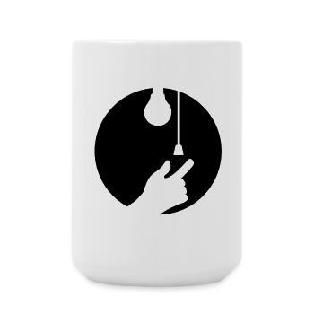 off light - Large Mug 440 ml - white - Front