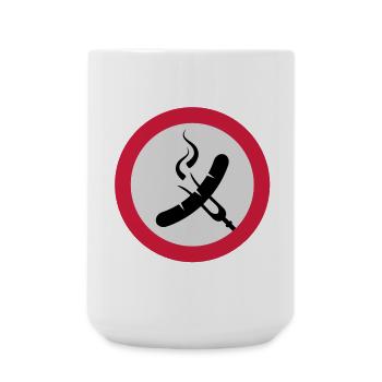 Grillwurst | BBQ Sausages - Large Mug 440 ml - white - Front