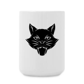 Cat kitten meow domestic cat cat eye cat dam - Large Mug 440 ml - white - Front