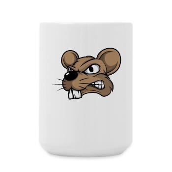 Maus Mäuse Mausi Mäuschen Ratte Nagetier Haustier - Große Tasse 440 ml - Weiß - Vorne
