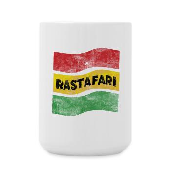 Rastafari Drapeau - Grande tasse 440 ml - blanc - Devant