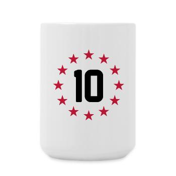 10 years - Large Mug 440 ml - white - Front