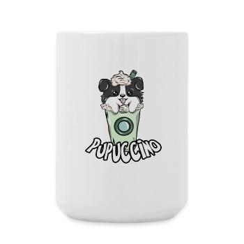 Hund Kaffe Cappuccino - Große Tasse 440 ml - Weiß - Vorne