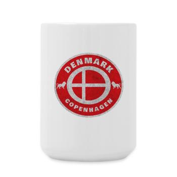 Dänemark Kopenhagen Vintage / Geschenk Denmark - Große Tasse 440 ml - Weiß - Vorne
