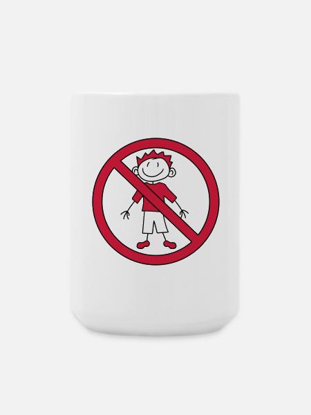 interdit panneau zone pas enfant peint gribouillis com - Grande tasse 440 ml - blanc