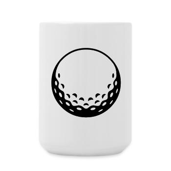 Golfball - einfärbbar - Große Tasse 440 ml - Weiß - Vorne