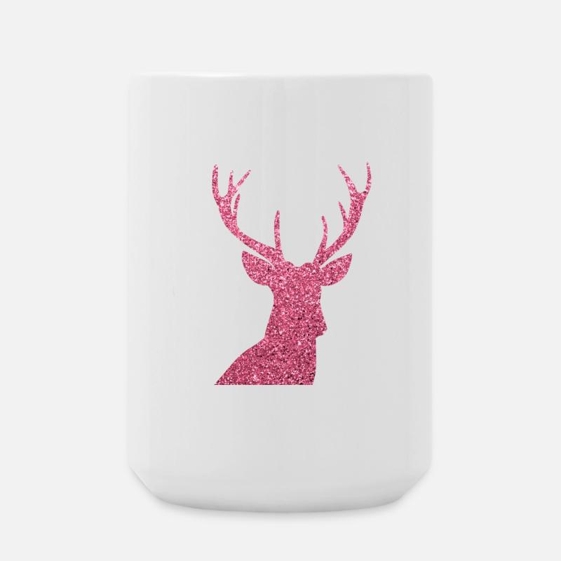 Hirsch - Große Tasse 440 ml - Weiß