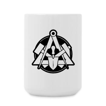Maurer coat of arms - vector - Large Mug 440 ml - white - Front