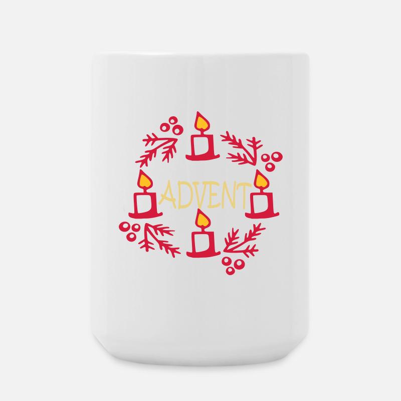 Advent - Große Tasse 440 ml - Weiß