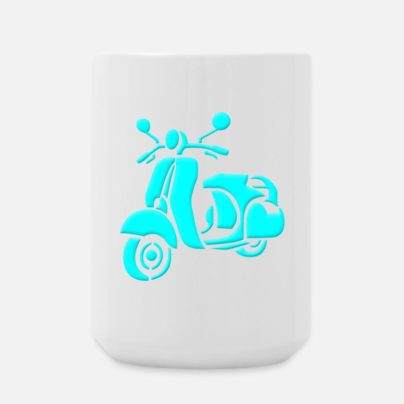 Retro Roller - Große Tasse 440 ml - Weiß