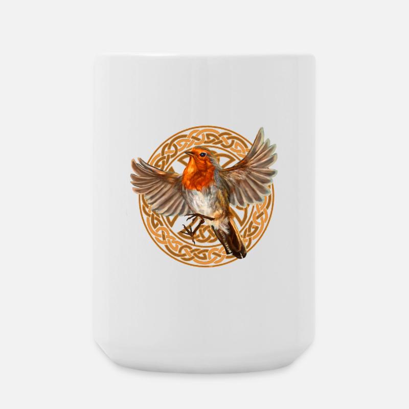 Robin Vogel - Große Tasse 440 ml - Weiß