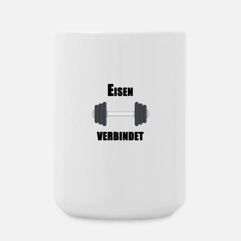 Compact Dumbbell Icon Illustration - Large Mug 440 ml - white