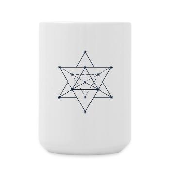 Abstract Stellar Geometric Design - Large Mug 440 ml - white - Front