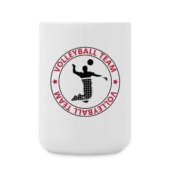 volleyball team - Large Mug 440 ml - white - Front