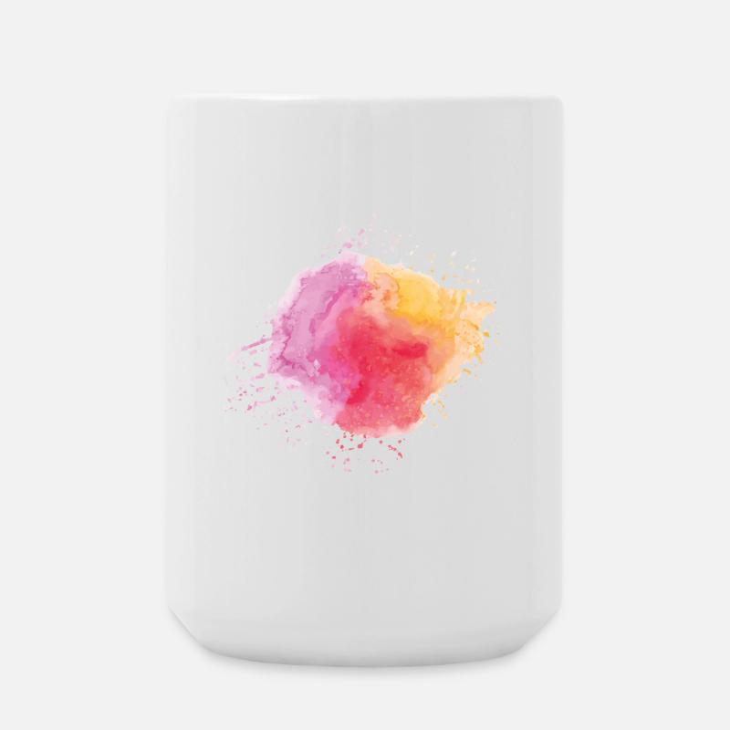 Aquarell - Große Tasse 440 ml - Weiß