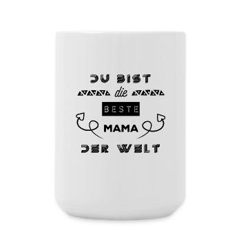 Du bist die beste mama der Welt - Große Tasse 440 ml - Weiß - Vorne