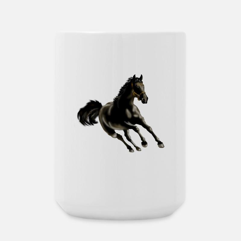 Pferd - Große Tasse 440 ml - Weiß