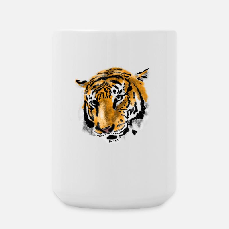 tiger - Large Mug 440 ml - white