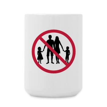 family forbidden shield zone no children siblings - Large Mug 440 ml - white - Front