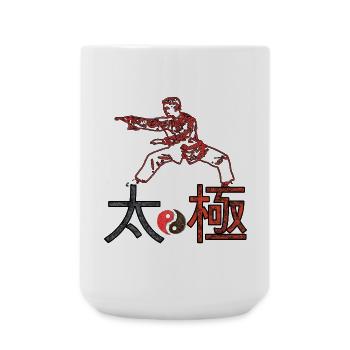 Combattants de Taichi - Grande tasse 440 ml - blanc - Devant