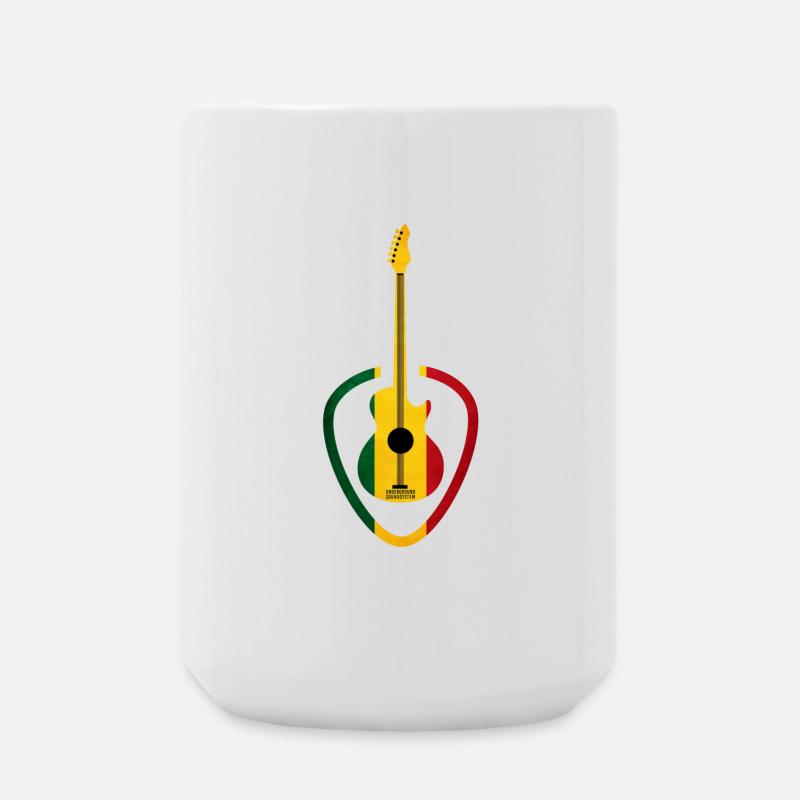 Rastafarian-tone guitar - Large Mug 440 ml - white