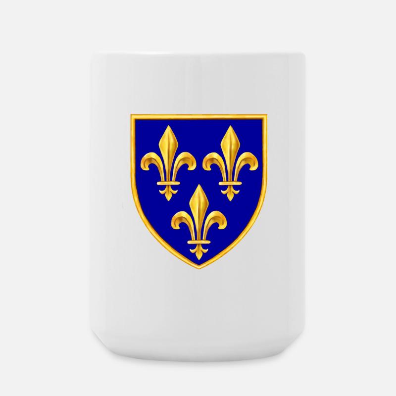 fleurs de lys - Grande tasse 440 ml - blanc