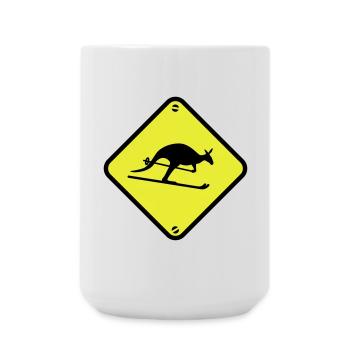 Ski Känguru - Große Tasse 440 ml - Weiß - Vorne
