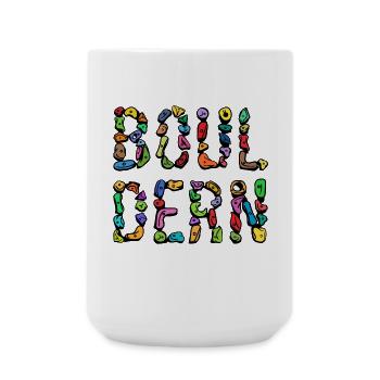 Bouldern Boulder Klettern Schrift Bergsteigen - Große Tasse 440 ml - Weiß - Vorne