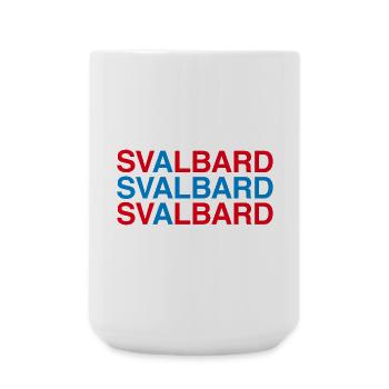 SVALBARD Norvège Norvège Drapeau norvégien - Grande tasse 440 ml - blanc - Devant