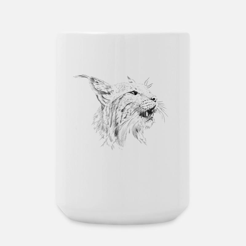 Luchs - Große Tasse 440 ml - Weiß