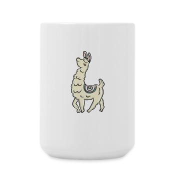 Llama alpaca - Large Mug 440 ml - white - Front