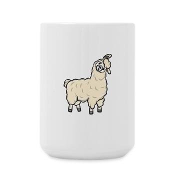 Llama alpaca - Large Mug 440 ml - white - Front