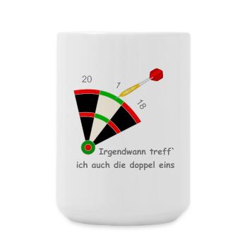 darts sport - Große Tasse 440 ml - Weiß - Vorne