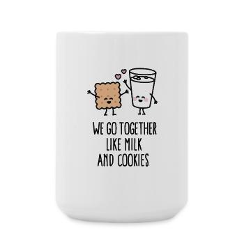 We go together like milk and cookies - Große Tasse 440 ml - Weiß - Vorne