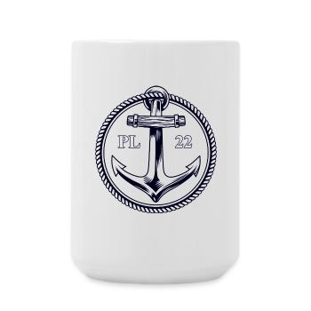 PL22 Marine Anchor - Large Mug 440 ml - white - Front