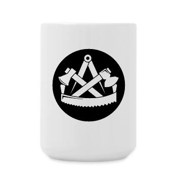 Zunftzeichen Zimmerer - Große Tasse 440 ml - Weiß - Vorne