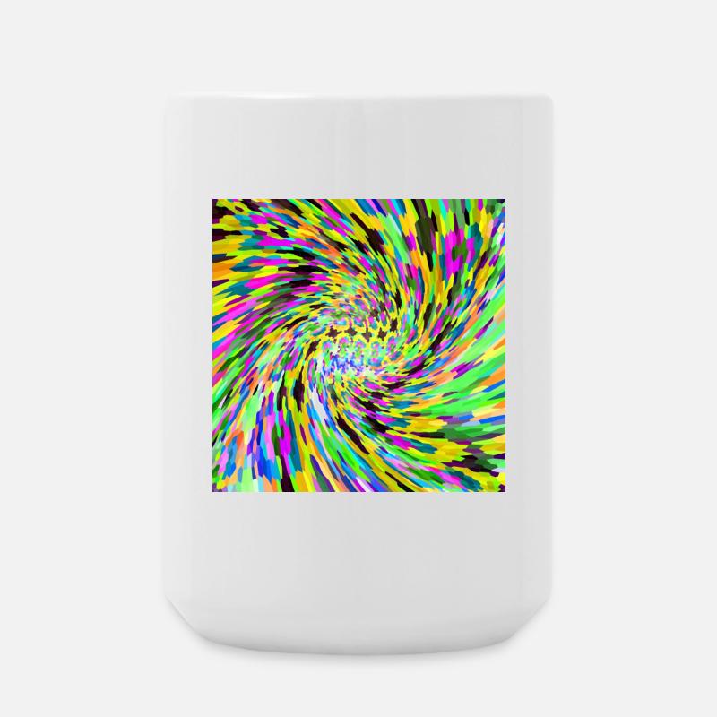 Psychedelic vortex - Large Mug 440 ml - white