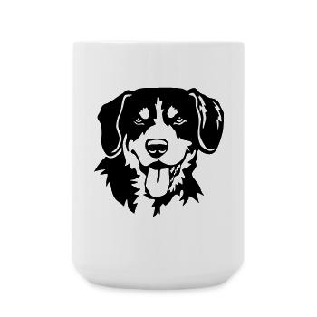 Tête de chien de montagne Entlebuch - Grande tasse 440 ml - blanc - Devant