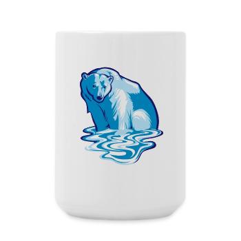 Ours polaire qui fond - Grande tasse 440 ml - blanc - Devant