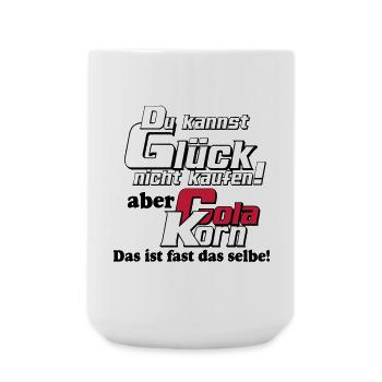 Korn , Party , Weizenkorn ,Glück Cola Korn(25) - Große Tasse 440 ml - Weiß - Vorne