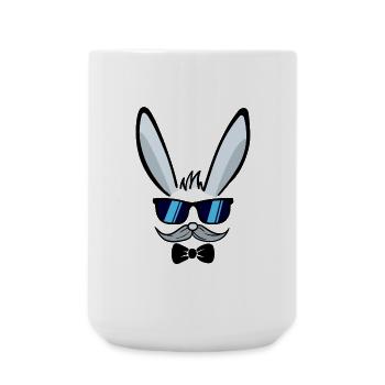 Il | Lapin de Pâques Visage Lapins de Pâques Joyeuses Pâques - Grande tasse 440 ml - blanc - Devant