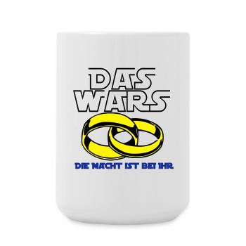 Junggesellenabschied , JGA das wars die Mach(25) - Große Tasse 440 ml - Weiß - Vorne