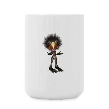 Oiseau mignon drôle - Grande tasse 440 ml - blanc - Devant