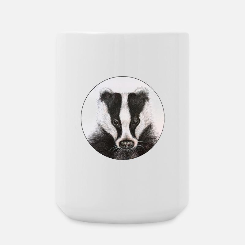 Dachs /Badger - Große Tasse 440 ml - Weiß