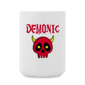 Tête de mort démon manga - Grande tasse 440 ml - blanc - Devant